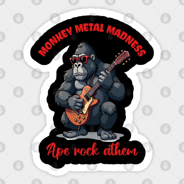 Gorilla Grooves: Shredding Solos with Jungle Vibes Sticker by Steve